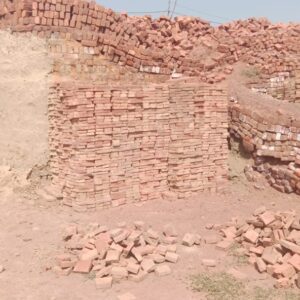 Fire-Baked Red Clay Bricks